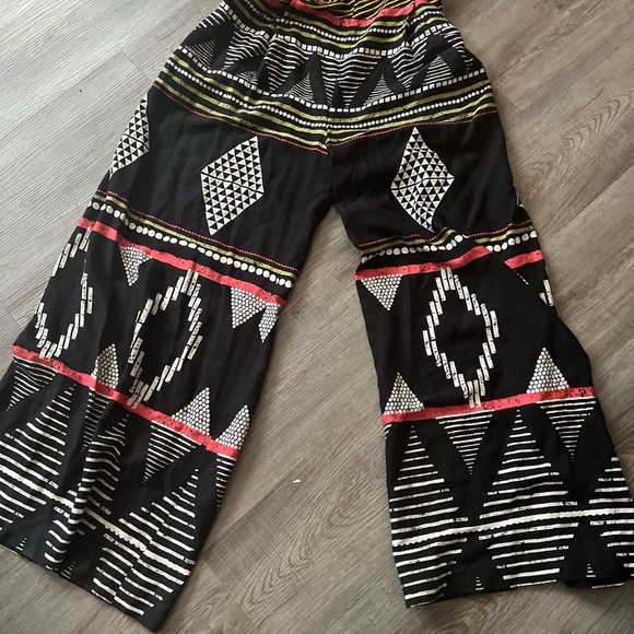 Elevenses by Anthropologie Tribal Print Jumpsuit Size 4/p C - Picture 6 of 10